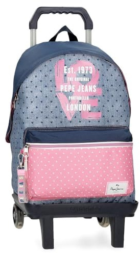 Pepe Jeans Noni Denim Mochila Escolar, Multicolor