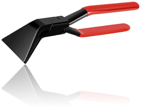 Abkantzange - Falzzange 45°,Abkantzange Blechzange Breit 60 mm,Abfalzen Werkzeug,mit Rutschfestem Griff zum Biegen und Glätten von Blechen,Abgewinkelt gebogen Dachdecker/Klempner Zange(TD111)