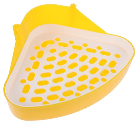 Parliky Toilette Angolare per Piccoli Animali Compatta e Leggera Vasino in Plastica Due Strati con Anti-urina Adatta per Conigli Nani Porcellini Criceti per Abitazioni Giardini e Addestram