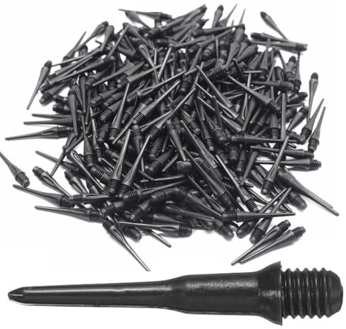 GXGM 100 Stück Professionelle Dartpfeil,Dartspitzen Kunststoff,Spitzen Schwarz,Sports,Dartpfeile Mit Kunststoffspitze