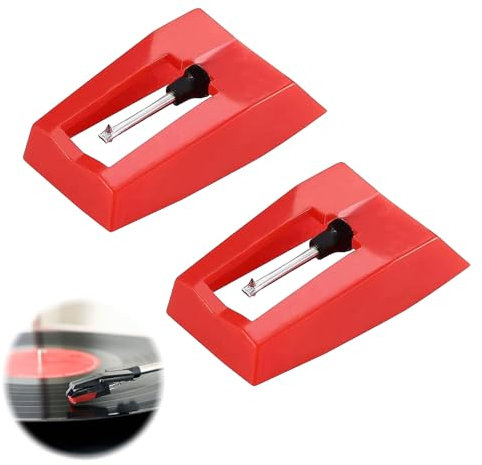 2 Stück Plattenspieler Nadel,Ersatznadel für Plattenspieler,Nadel Plattenspieler,Drehscheibe Nadel,Plattenspieler Stift Ersatz,Ersatznadel Plattenspieler Nadel für Plattenspieler, Vinylplatten-Spieler