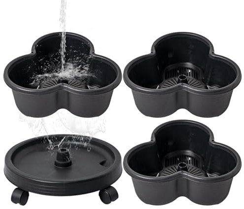 YRTUOP Fioriera per fragole, a 3 ripiani, impilabile, con ruote rimovibili, per esterni, per piantare aiuole, fragole, fiori e molto altro ancora