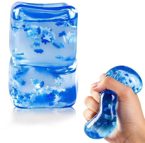 Pelotas Antiestrés Hielo, Juguetes Sensoriales Apretables, Cubos Fidget Coloridos para Niños y Adultos, Juguetes Suaves para Aliviar Estrés y Ansiedad