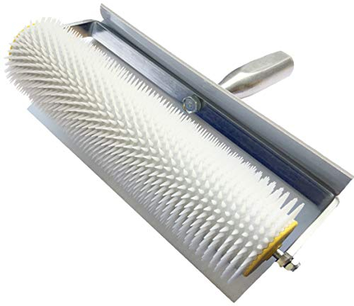 Green Home - Rouleau débulleur 25 cm Rouleau à pointes 11 mm, 250 mm avec protection anti- éclaboussures blanc