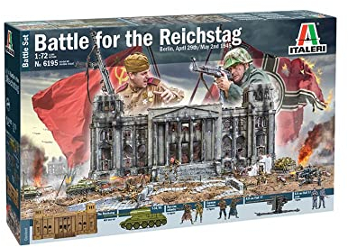 Italeri 6195S 1:72 Battleset 1945 Fall of The Ris, modelltillverkning, byggsats, stående modell, hantverk, hobby, limning, plastbyggsats, detaljerad