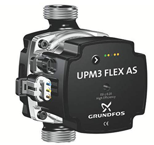 Kudos-Trading - Grundfos UPM3 Pump Perfect for Water Underfloor Heating Circulation Pump & Central Heating for HVAC Systems Low-Noise, Suitable for Hydronic Heating Increased Energy Saving.