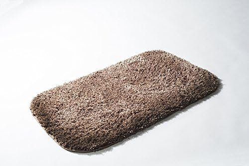 Badematte 53 x 86 cm | Hellbraun | Microfaser | super weich | Stockholm | 1 teilig | rutschfest | Badteppich | Teppich | Bad | Badezimmer