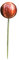 Jürgen Bocker Garten-Ambiente Rosenkugel 15 cm Edelstahl rot matt gebürstet mit Stab 80 cm Gartenstecker Dekokugel Dekorationskugel Kugel