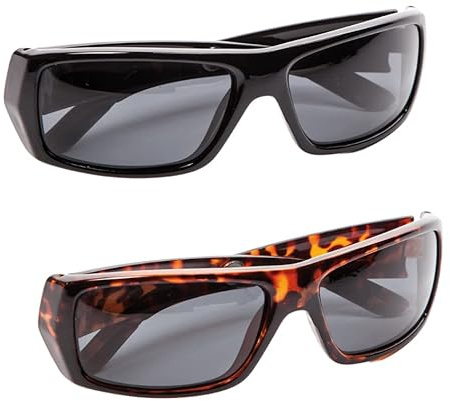 2 gafas de sol polarizadas Polarizadas POLARYTE HD, Alta definición FHD, Elegantes gafas de sol con protección UV, Antiarañazos e imán, 1 negro + 1 carey