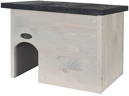 Dehner Natura - Casa per Riccio Lomi, ca. 38 x 28 x 28 cm, in Legno di Pino, Colore: Grigio