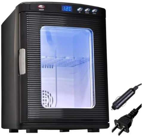 Hydravex Incubadora de Huevos de Reptiles de 25 l, Caja incubadora eléctrica portátil para Tortugas, lagartos, Camaleones, Control de Temperatura Dual, refrigeración y calefacción, iluminación,Black