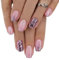 24 Stück Press on Nails Mittel, Rosa Glitzer Eckig French Künstliche Nägel, Acryl Full Cover Nägel Zum Aufkleben mit Nagelkleber Aufkleber, Fingernägel Kunstnägel Fake Nails für Frauen & Mädchen