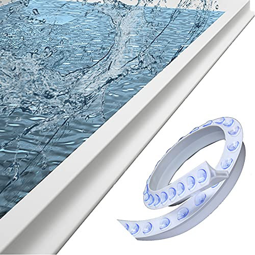 Barriera pieghevole per doccia con sistema di ritenzione flessibile, separazione da bagnato e asciutto, ventosa paraspruzzi, striscia di tenuta rimovibile, 80 cm