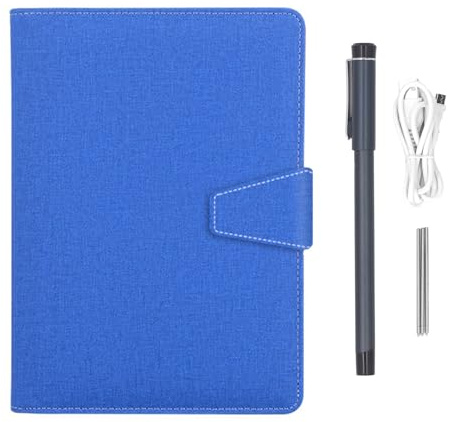 Vvikizy Smart Pen Pen Notebook Set di Scrittura, Digital Notebook Sync Pen con Cache Offline, Disegno di Intelligenza Artificiale, Condivisione Facile, per Risparmio in Tempo Reale, (Pattern lino blu)