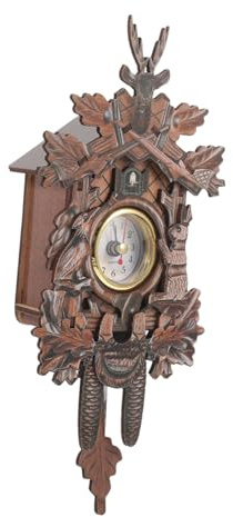 Sosoport Horloge Pendule Murale Bois Décoration Horloge Murale pour Maison Salon Et Chambre