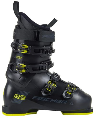 Fischer Pjäxor skidstövlar RC90 – Flex 90 – alpinskidskor alpinstövlar – storlek: MP31/31,5 – svart/gul – bred passform – för avancerade och goda förare