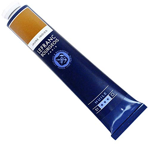 Lefranc Bourgeois 810082 feine Ölfarbe, lichtecht mit hervorragender Deckkraft & hoher Farbintensität, gleichmässiger Konsistenz und optimaler Mischbarkeit, 150ml Tube - Indischgelb