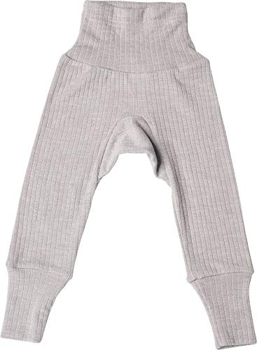 Cosilana, Baby Hose mit Nabelbund, 45% KBA Baumwolle, 35% kbT Wolle, 20% Seide (Grau meliert, 74-80)
