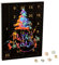 VALIOSA Merry Christmas Mode-Schmuck Adventskalender mit 1 Kette, 3 Armbänder, 20 Charms, das besondere Geschenk für Mädchen, Frauen & Beste Freundin, schwarz, 24-teilig (1 Set)