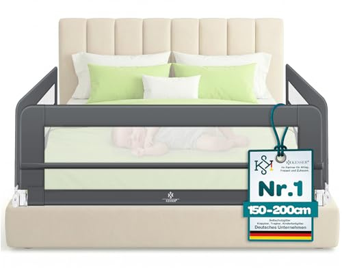 KESSER® Sänggaller, sängskydd, barnsängsgaller för barn, hopfällbar babysängsgaller, bärbar, barnsäng, barnsängsskydd, säng- & boxfjädersäng höjd: