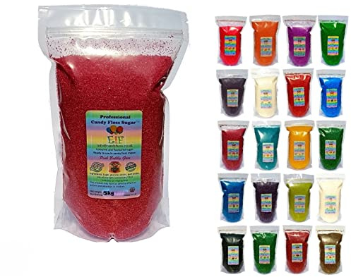 Candy Floss Cotton Sugar PINK BUBBLE GUM 5 KG bag - Ready To Use in Your Machine