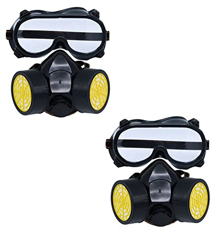 Magik 1-2Pc Emergency Survival Safety Respiratory GasMask Goggles Protection Filter (2 Pack)