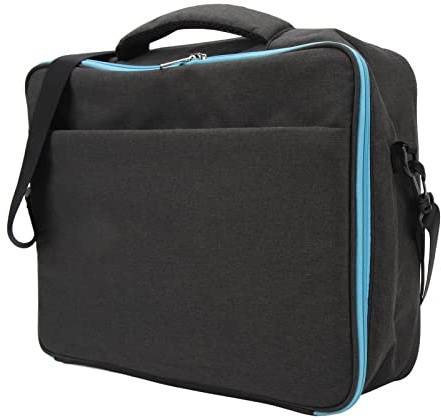 Custodia per Proiettore, Borsa da Viaggio per Videoproiettore con Base Antiscivolo, Tasche per Accessori, Tracolla Regolabile, Divisori per Mini Proiettore