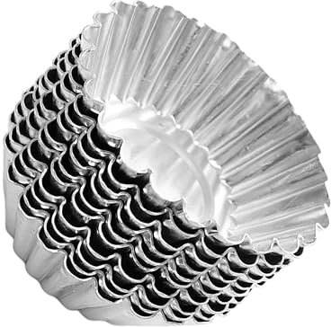 Ciieeo 40piezas Molde Para Tartaletas De Huevo Metálico Antiadherente Para Hornear Magdalenas y Pasteles