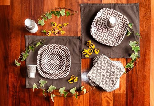 PartyBIO Set TribalChic 110 Pezzi Stoviglie Biodegradabili Monouso per Feste – Piatti Carta, Bicchieri, Tovaglioli Compostabili per 40 Persone – Ecologiche, Usa e Getta, per Compleanni, Eventi, Picnic