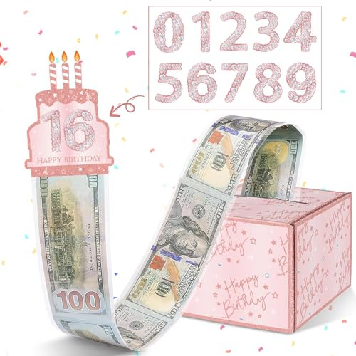 WenmthG Lustige Geldgeschenke Geburtstag, DIY Überraschungsbox, Zieh Geld Aus Spardose, Geschenkboxen für Kinder und Erwachsene, Surprise Box zum Geburtstag