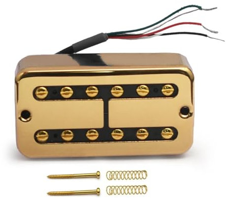 Alnico V E-Gitarre Humbucker Gitarrenhals-7.5K und Steg-8.6K Coil Splitting Tonabnehmer for E-Gitarre Alnico 5(Gold Bridge)