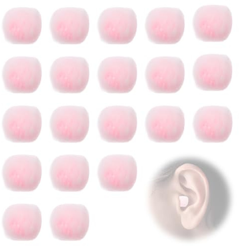 KIRZAX 20er Pack Wax Pill Ohrstöpsel, wind-, feuchtigkeits- und lärmresistente Ohrstöpsel aus formbarem, weichem Wachs, angenehm zu tragen und für alle Ohrkonturen geeignet