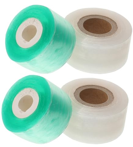HORIALENCE 4 Rollos Cinta Injerto Autoadhesiva Flexible y Estirable para Plantas Cinta Reparación Jardín para Árboles Frutales como Peral y Cítricos