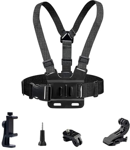 CABLEPELADO - Soporte de Pecho Ajustable para Smartphone | Arnés Móvil para Grabación POV/VLOG | Compatible con Teléfonos 4-7 Pulgadas | Negro