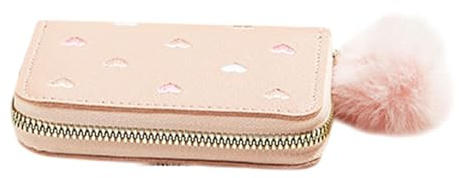 LIXSAZSE Simpatico ciondolo a forma di Portafoglio da donna in pelle PU Porta carte di credito Custodie per carte blocco Organizzatori denaro Protezione per credito, B