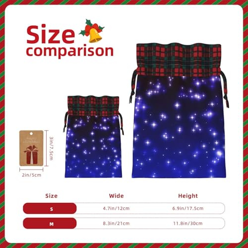 Sacchetti riutilizzabili con stampa di stelle luminose sacchetti con coulisse festivi versatili bomboniere di compleanno