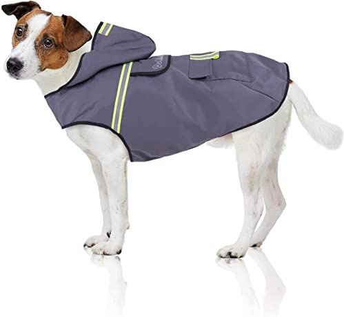 Bella & Balu Manteau de pluie pour chien, imperméable, à capuche, avec réflecteurs, pour promener votre chien au sec et en toute sécurité