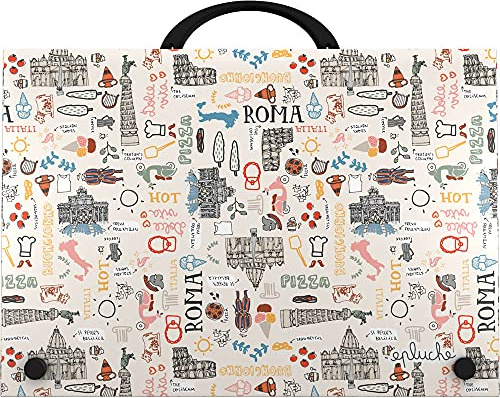 Grafoplás | Valigetta scolastica con manico, realizzato in plastica, collezione di cancelleria Epluche, Roma | 24,5 x 34,5 x 4 cm, perfetto per attività extracurriculari