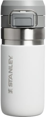 STANLEY Quick Flip Botella Agua Acero Inoxidable 0.47L - Cantimplora Mantiene Frío 7 Horas - Anti-Fugas - Water Bottle Sin BPA - Compatible con Portavasos - Apta Para Lavavajillas - Frost