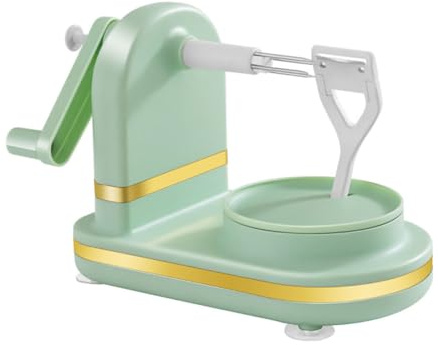 TOYANDONA Pelador de Manzanas Manual de Acero Inoxidable y Abs Peladora de Frutas con Manivela Cortador y Descorazonador Herramienta Práctica para Cocina y Restaurante Ahorro Esfuerzo