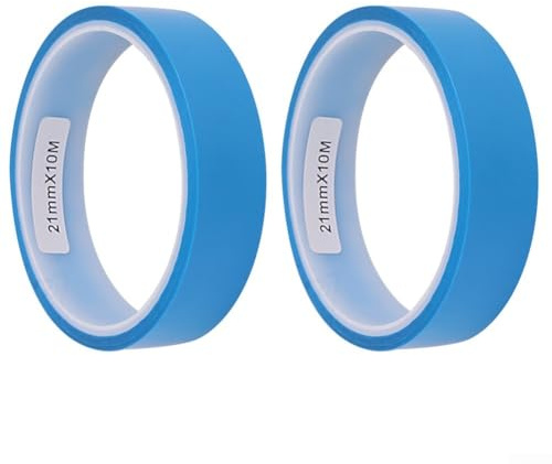 Oniissy Pet For Bike Tire Liner 21-29mm for Tubeless Rims, 10m Length Vacuum Rim Tape, Compatible with Road and Mountain Bikes, 0.1mm Thin Sealant Strip, Includes 2 Pads(21mm*10m)