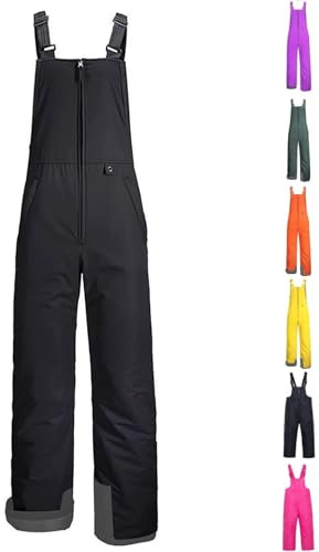 Kids Snow Pants Snowproof Girls Boys Water Resistant Ski Trousers Detachable Braces Bottoms Children's Winter Skiing Holiday Snowboarding Outfits Clothes 10-11 11-12 12-13 12-18 13-14 2-3 5-6 7-8 9-10
