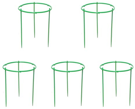 NVOQILIN Tour de cage à plantes pour parterre de jardin surélevé, cages rondes pour pots et jardins, vert extra audacieux