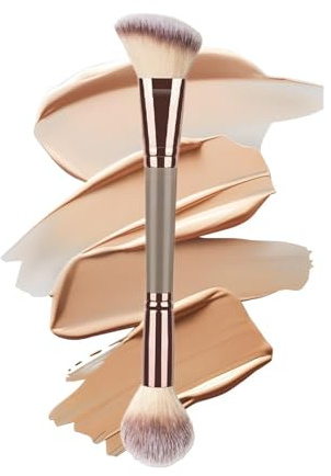 Pinceles de maquillaje - Doble punta para Estomper - Cepillo en polvo | Para la cara, mejillas, teñido, rubor, líquido,