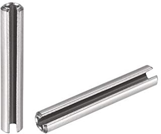 uxcell Slotted Spring Pin - M2 x 12mm 304 Stainless Steel Split Spring Roll Dowel Pins Plain Finish 50Pcs