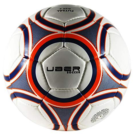 Rugged Soccer Futsal Ball – Indoor/Outdoor Low Bounce Soccer Ball for Practice and Matches (Navy Orange Glossy, Size 3)
