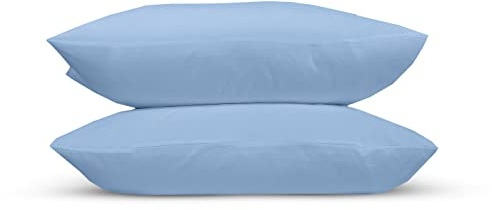 300 Thread Count 100% Pure Egyptian Cotton Pillowcases (Blue, Pair Of Pillowcase)