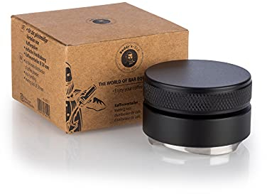 Buddy´s Bar - Barista Edition, distribuidor de café, 51 mm de diámetro, base de 3,5 cm de altura, herramienta de nivelación para posos de café expreso de acero inoxidable, aluminio, accesorio barista