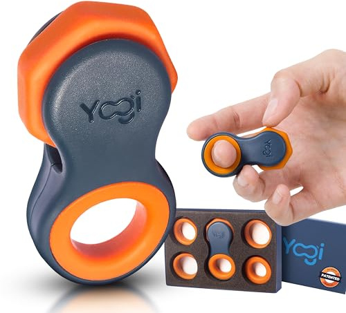 Yogi fidget leksak, fidget spinnare för vuxna, ångestlindring, perfekt för ADHD, ADD och autism, tysta fidget leksaker för vuxna och barn, fem ringstorlekar, lättanvända sensoriska leksaker- supernova