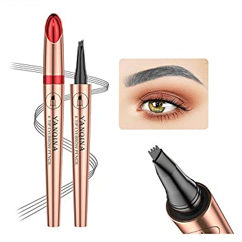 Matita per sopracciglia impermeabile HIROCK, matita liquida professionale, asciugatura rapida, durevole (03#grigio)